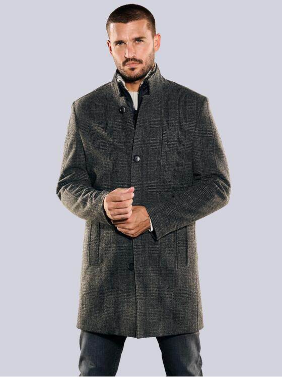 emilio adani Herren Mantel slim fit Grau 35530