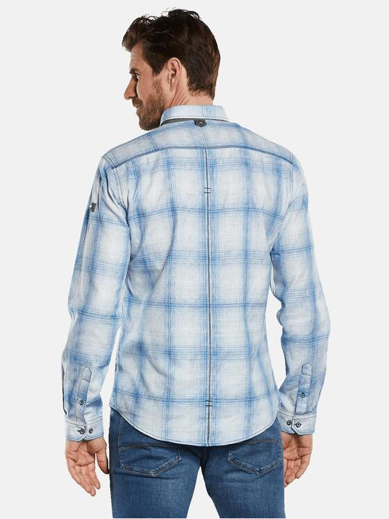 engbers Herren Langarm-Hemd aus nachhaltiger Baumwolle Blau 34256