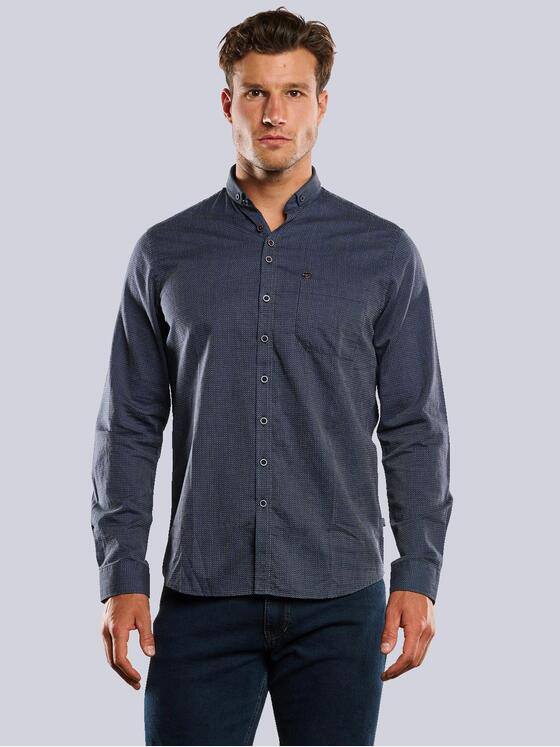 engbers Herren Langarm-Hemd "My Favorite" Blau 33460