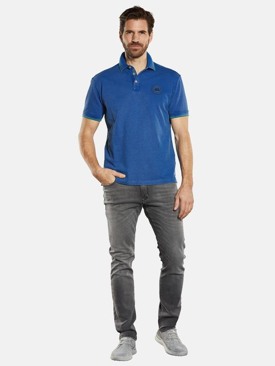 engbers Herren Polo-Shirt uni Blau 34329