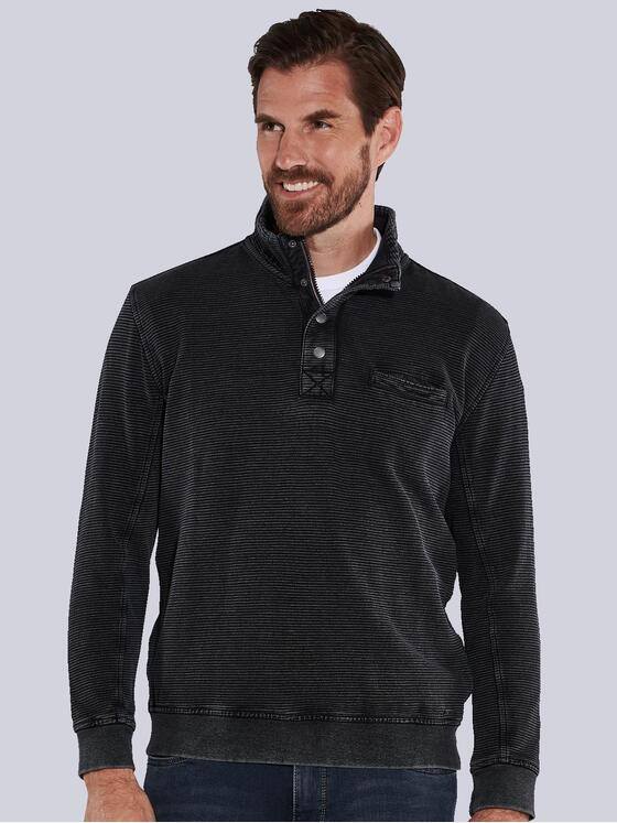 engbers Herren Sweatshirt Stehbund Schwarz 35673