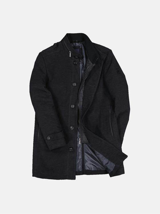 engbers Herren Mantel mit heraustrennbarem Inlet Schwarz 32261