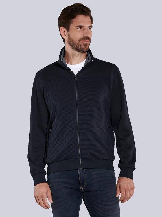 engbers Herren Sweatjacke mit Stehkragen Blau 35669