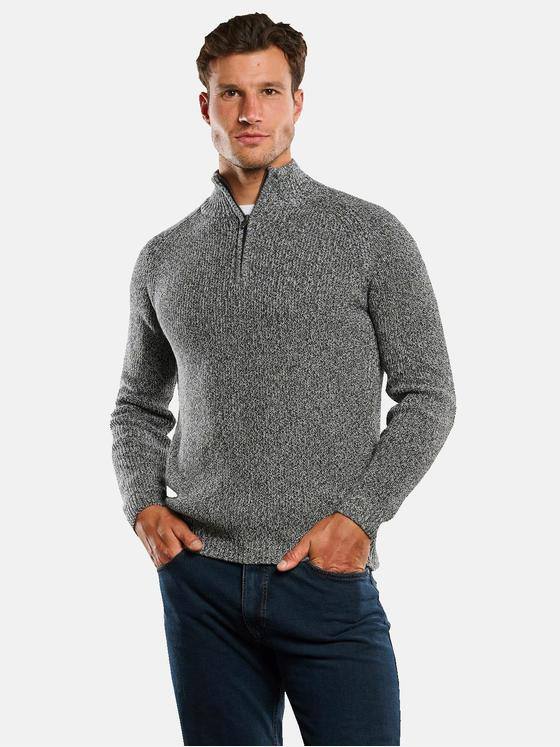 engbers Herren Pullover mit Troyerkragen Grün 33836
