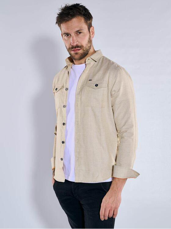 emilio adani Herren Langarm-Hemd regular Beige 36855