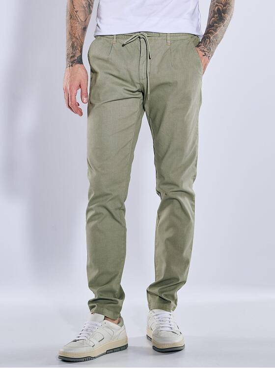 emilio adani Herren Chino regular Grün 39000