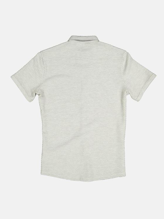 emilio adani Herren Kurzarm-Hemd slim fit Grau 35115