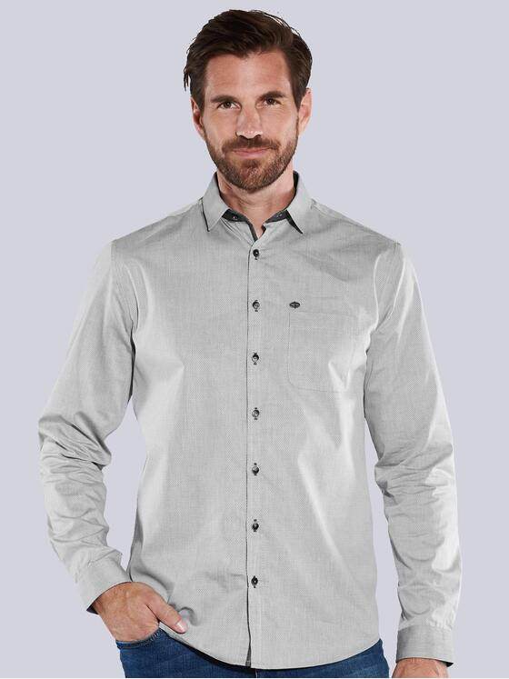engbers Herren Langarm-Hemd uni Grau 35798