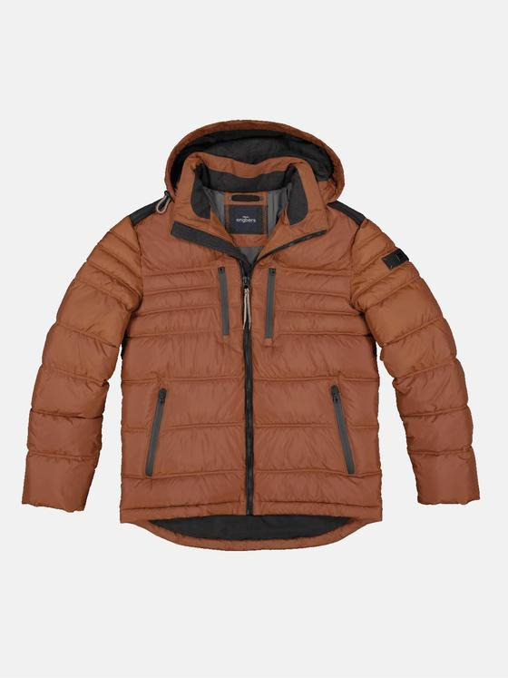 engbers Herren Steppjacke abnehmbarer Kapuze Orange 33556