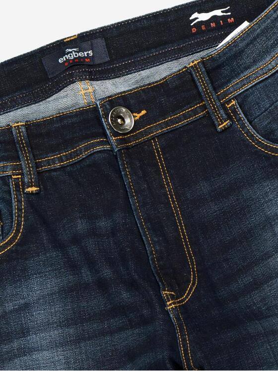 engbers Herren Super-Stretch-Jeans slim fit Indigoblau 37402