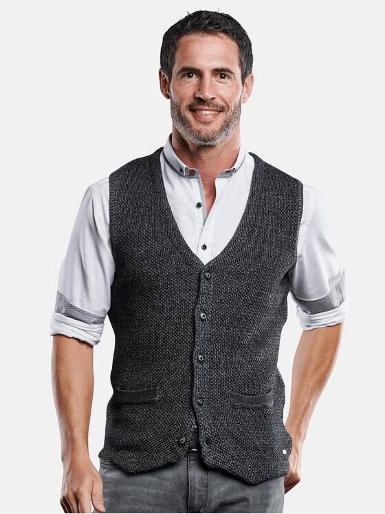 engbers Herren Strickweste Schwarz 28947