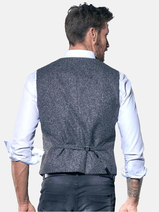emilio adani Herren Gefütterte Sakkoweste Anthrazit 30786