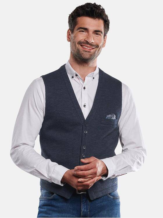 engbers Herren Sakko-Weste gemustert Saphirblau 31913