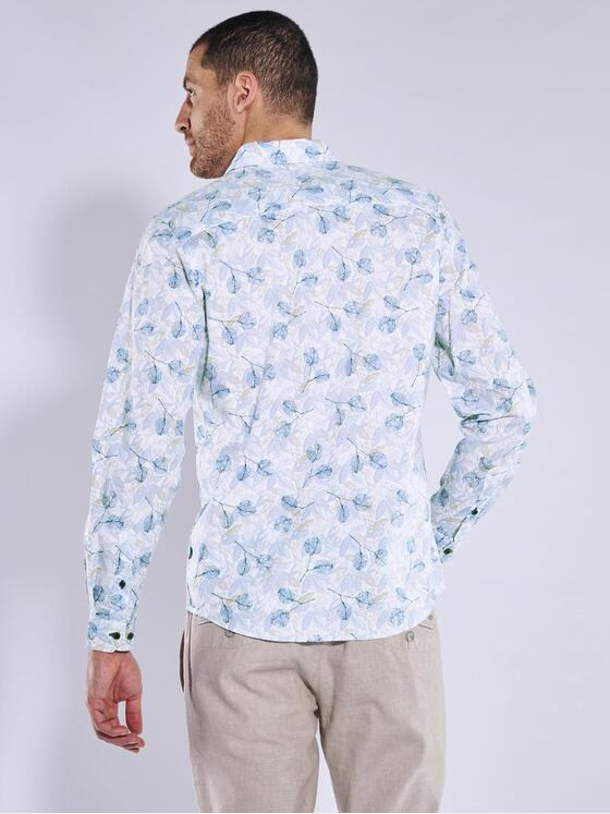 engbers Herren Langarm-Hemd gemustert Hellblau 36562