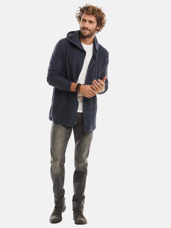 emilio adani Herren Langer Strickcardigan Blau 31092