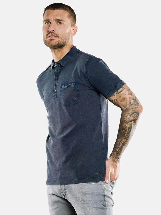 emilio adani Herren Polo-Shirt uni Blau 33413
