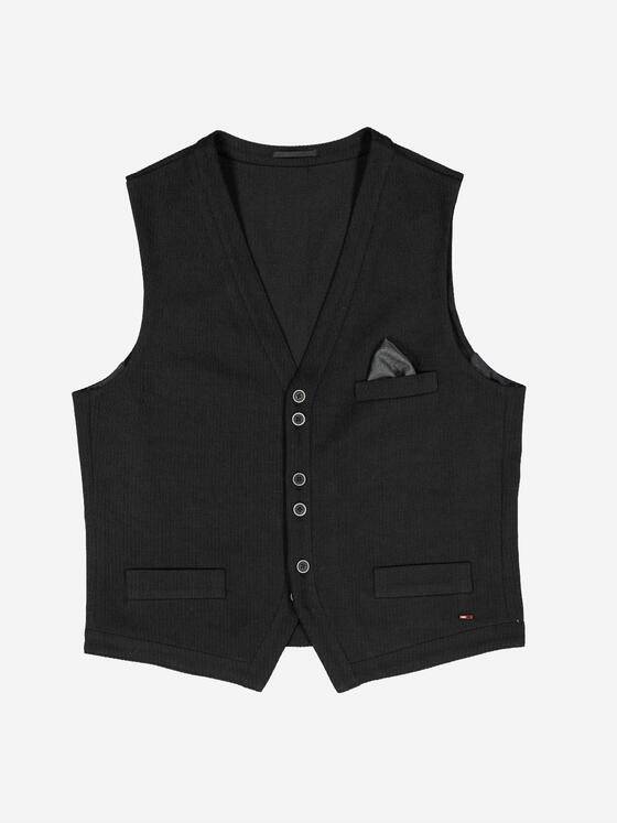 emilio adani Herren Sakko-Weste slim fit Schwarz 37582