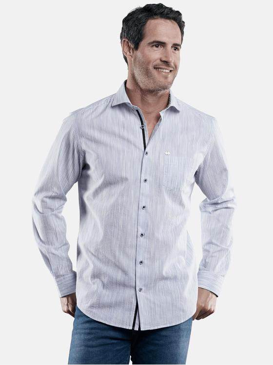 engbers Herren Hemd gemustert Himmelblau 29472