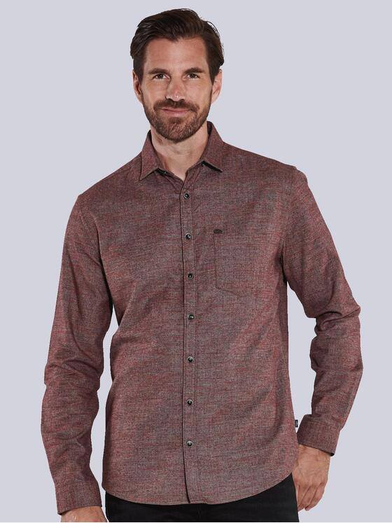 engbers Herren Langarm-Hemd uni Rot 35788