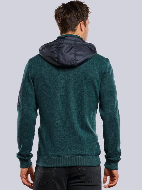 engbers Herren Sweatjacke Kapuze Petrolgruen 33754