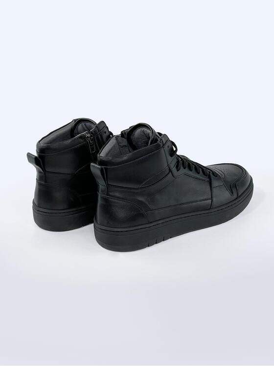 emilio adani Herren Sneaker mit Reißverschluss Schwarz 37414