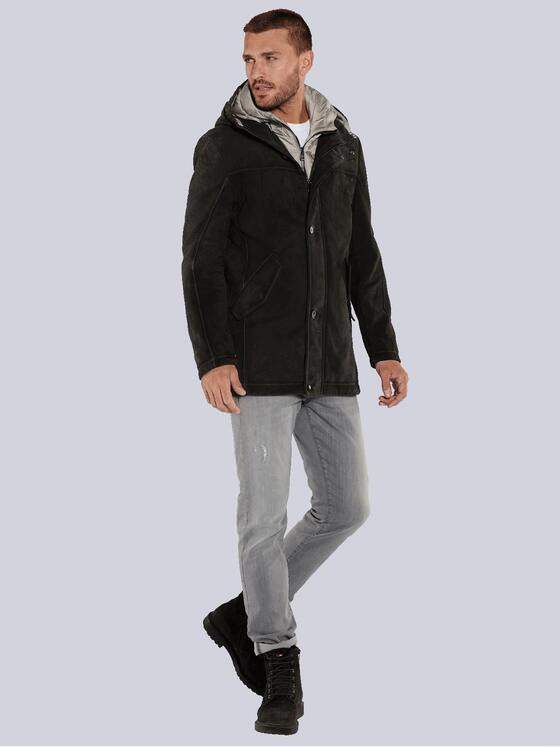 emilio adani Herren Lederparka Braun 35434