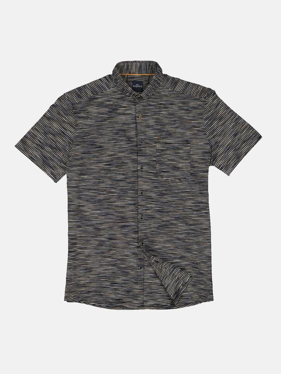engbers Herren Kurzarm-Hemd gemustert Blau 34674