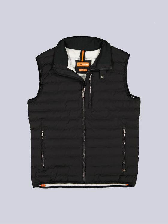 emilio adani Herren Steppweste regular Schwarz 36250