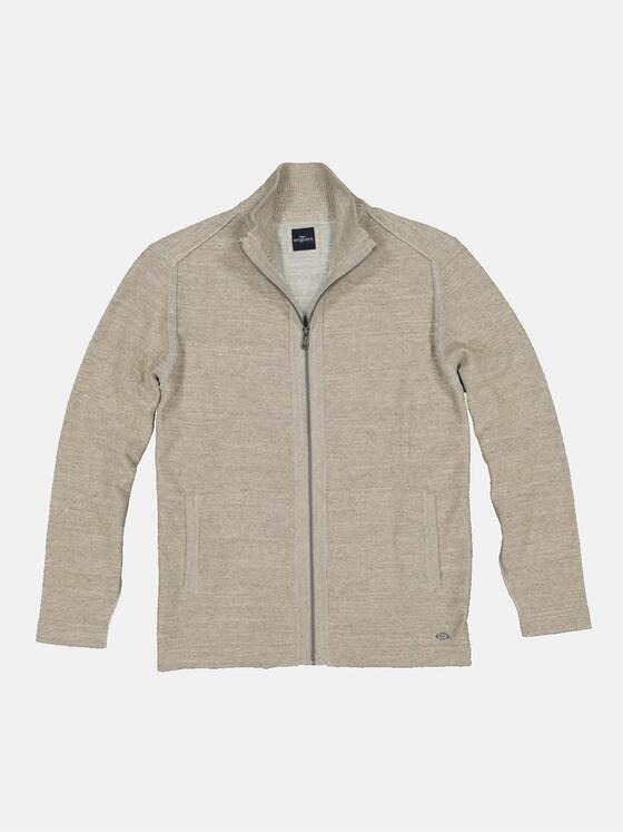 engbers Herren Strickjacke strukturiert Beige 34288