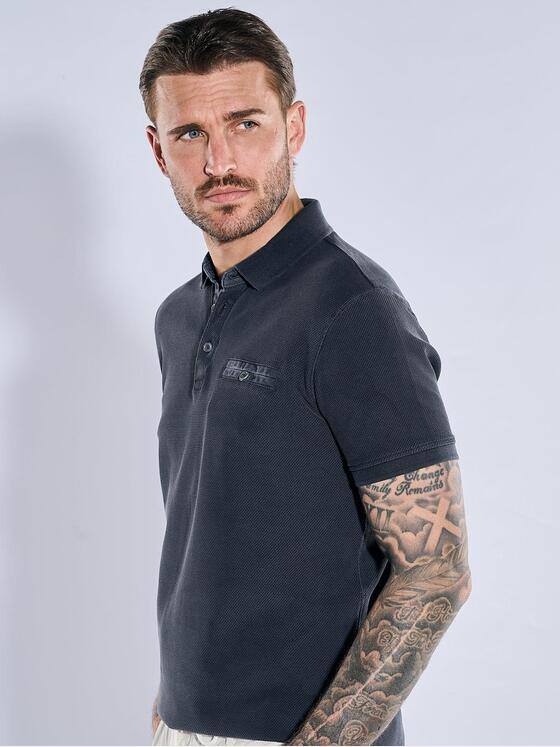 emilio adani Herren Polo-Shirt uni Blau 38958