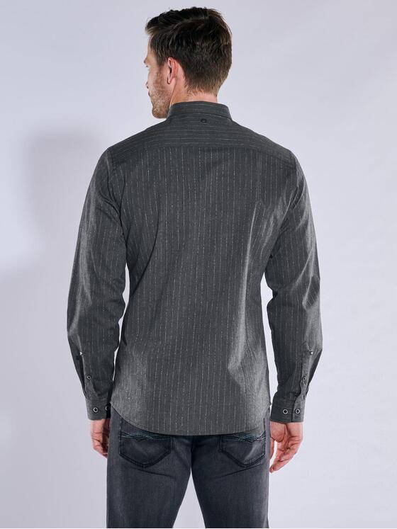 ENGBERS GERMANY Herren Langarm-Hemd slim fit Grau 37874