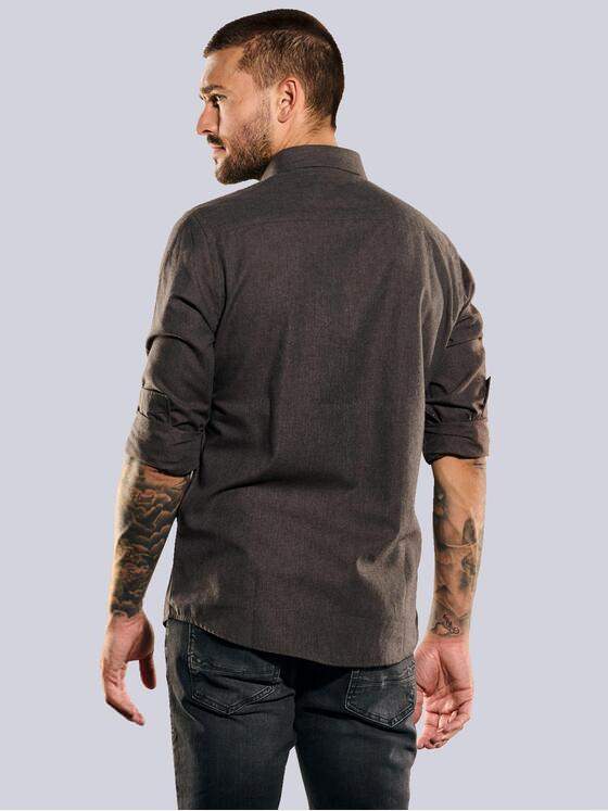 emilio adani Herren Langarm-Hemd regular Braun 35556