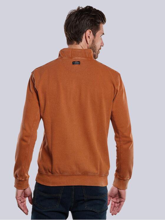 engbers Herren Sweatshirt mit Troyerkragen Rostorange 33755