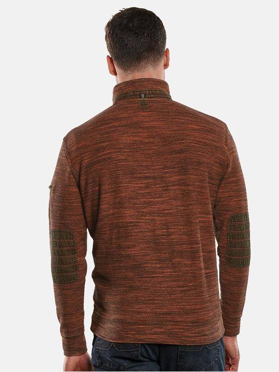 engbers Herren Sweatshirt gemustert Dunkelorange 32298