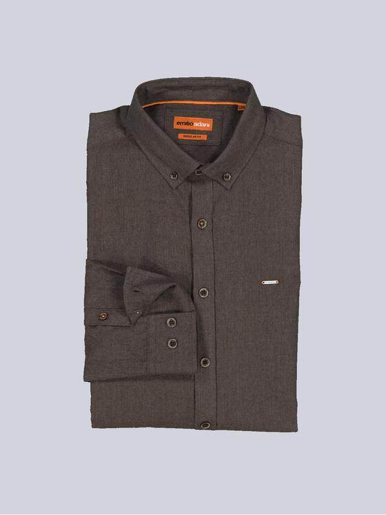 emilio adani Herren Langarm-Hemd regular Braun 35556