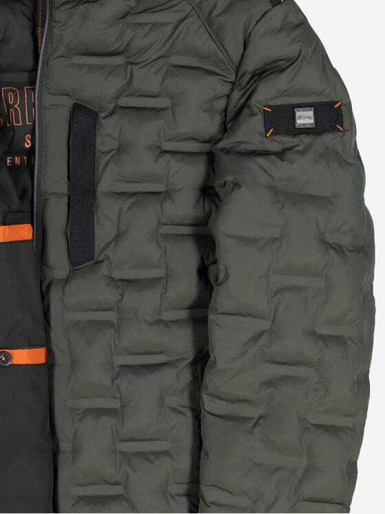 engbers Herren Steppjacke mit abnehmbarer Kapuze Grün 37457