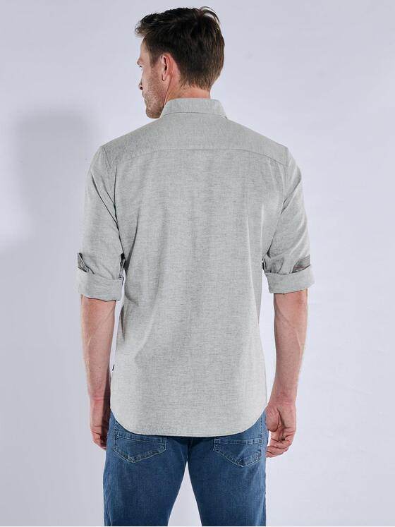 engbers Herren Lnagarm-Hemd uni Silbergrau 39322