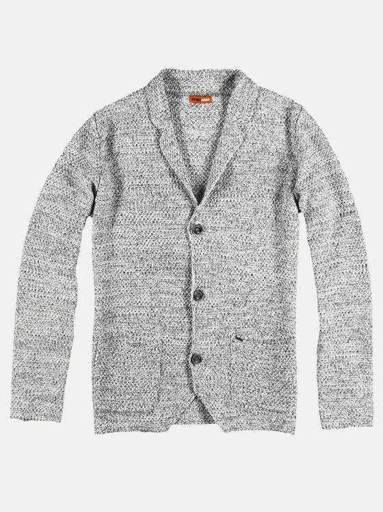 emilio adani Herren Stricksakko in harmonischer Dreifarbigkeit Grau 29536