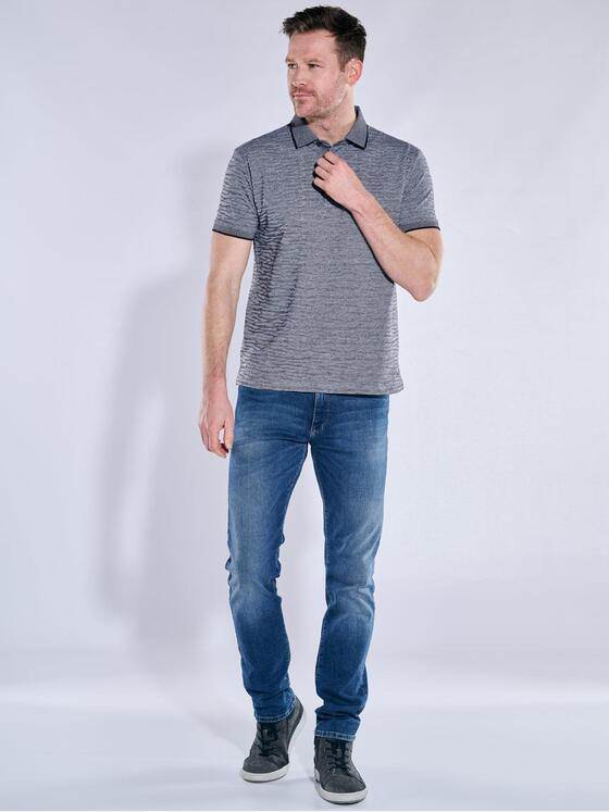 engbers Herren Polo-Shirt strukturiert Schwarz 38313