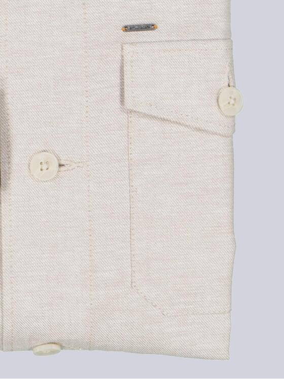 emilio adani Herren Overshirt mit Leinenanteil Beige 38765