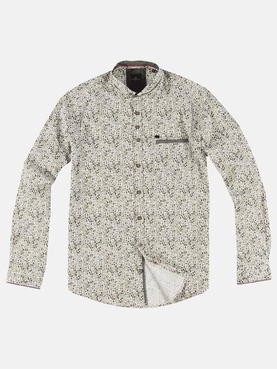 engbers Herren Langarm-Hemd gemustert Braunbeige 32011