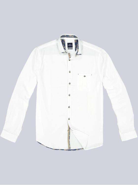 engbers Herren Langarm-Hemd mit Galonstreifen Reinweiss 33467