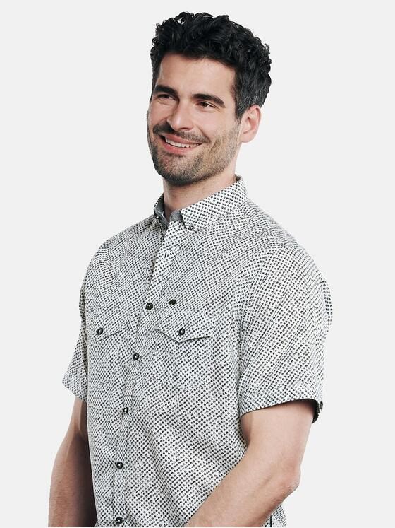 engbers Herren Stretch Hemd mit Kontrastdetails Kieselgrau 31262