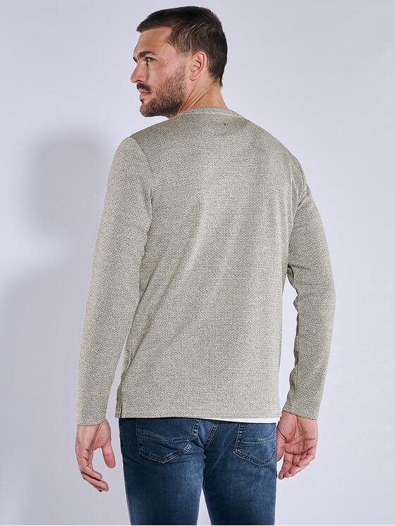 emilio adani Herren Langarm-Shirt slim fit Beige 37250