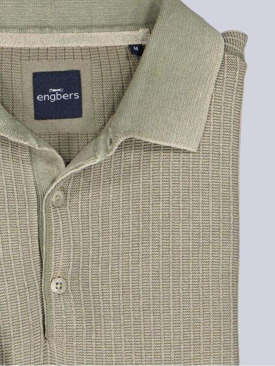 engbers Herren Strick Polo-Shirt Khaki 38562