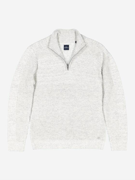 engbers Herren Pullover mit Troyerkragen Silbergrau 38021