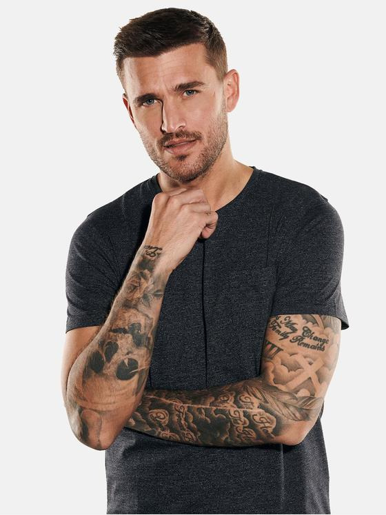 emilio adani Herren T-Shirt slim fit Blau 35105