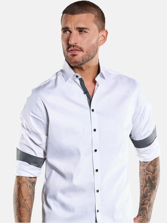 emilio adani Herren Langarm-Hemd "My Favorite" Weiß 36200