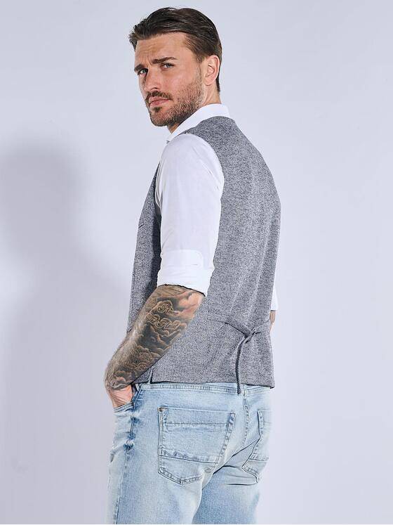 emilio adani Herren Sakko-Weste aus italienischem Garn Blau 38427
