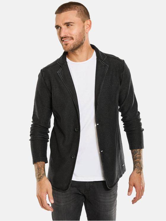 emilio adani Herren Sweat-Sakko strukturiert Schwarz 34113